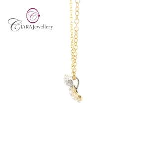 Direct Factory Wholesale OEM ODM 18K Au750 Solid White/Yellow Two Tone Gold Real Natural Diamond Pendant Fine Pendants Charms - Product Image 2