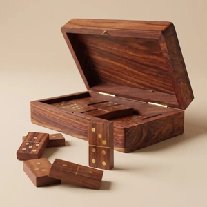 Wooden Domino Set, Personalized Dominoes Game Rosewood Double Six Tiles Game Boxes, & <b>Wall</b> <b>Signs</b> - Product Image 6