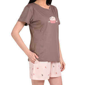 100% Cotton Made Women's Short <b>Set</b> Customized Logo 2 Piece Casual Wear Ladies T Shirts And Shorts <b>Set</b> In Low MOQ - Product Image 4