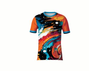 T-shirt décontracté d'été à manches courtes, personnalisé avec un motif graphique sur le devant, en polyester tricoté 100 %, 180 g, écologique, séchage rapide - Product Image 1