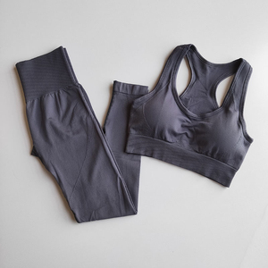 Activewear Two Piece Set Women <b>Seamless</b> Yoga <b>Leggings</b> Sport Bra Gym Workout Suit High Elastic Fast Dry Running Fitness Yoga Suit - Product Image 3