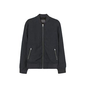 Veste bomber en satin pour homme, hiver, logo personnalisé, broderie OEM, veste de baseball légère, poignets côtelés, vente en gros - Product Image 1