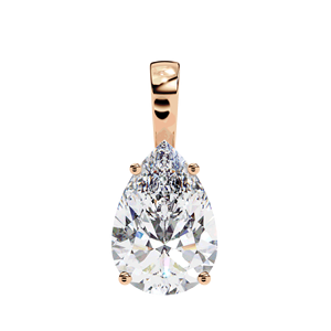 Pendentif en diamant de laboratoire taille poire couleur E en or massif 18 carats, bijoux fins unisexes pour mariage, fiançailles, anniversaire et cadeaux - Product Image 6