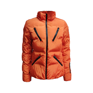 Girls <b>Quilted</b> <b>Jacket</b> Women Winter Thick Stand Collar Full Sleeve Zipper Closure Solid Color Polyester Wadding Coat - Product Image 6