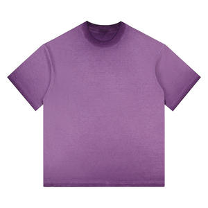 T-shirt à manches courtes et col en O 100% coton pour hommes Tissu doux et respirant de 220 grammes avec motif vierge pour les activités quotidiennes - Product Image 2