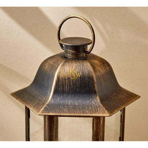 High Quality Modern Metal <b>Lanterns</b> with Glass Panel <b>Black</b> Antique Shade Eco-Friendly Durable for Home & Garden Decoration India - Product Image 5