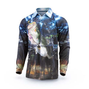 เสื้อโปโลตกปลา UPF50 ป้องกันรังสียูวี แห้งเร็ว ระบายอากาศได้ดี แขนยาว สำหรับผู้ชาย ผลิตจากโพลีเอสเตอร์ แห้งเร็ว - Product Image 4