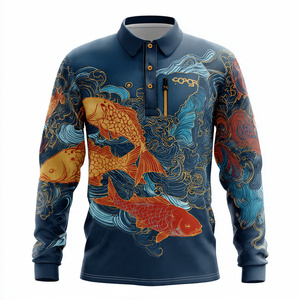 Camisetas de Pesca Sublimadas de Alta Calidad para Hombre, Camisetas con Botones, Ropa de Pesca Estampada, Camisetas de Pesca de Manga Larga - Product Image 5