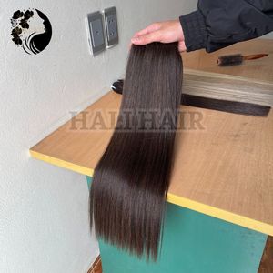 Extensiones de Cabello Humano Brasileño 100% Remy con Cutícula Completa, 12 Pulgadas, Súper Doble Trama, Tejido a Máquina, Sin Químicos, Hali - Product Image 3