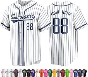Camiseta de Béisbol Personalizada con Nombre y Número Bordados, Uniforme Deportivo con Botones para Hombres, Mujeres y Niños - Product Image 1