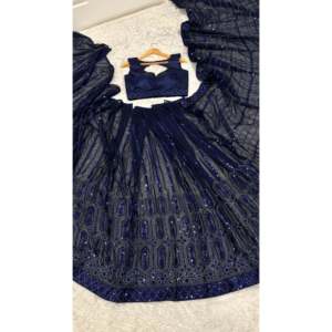 Vestido de Noche con Lentejuelas y Bordado Dori, Sari para Fiesta - Product Image 1