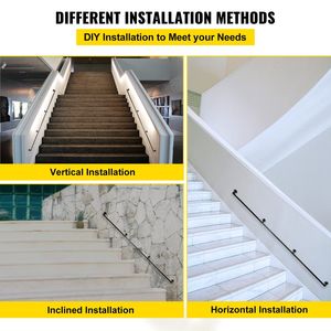 Corrimano per Scale in Acciaio al Carbonio Industriale da 9 Piedi, Capacità di Carico 440 LBS, Dispositivo di Assistenza per Scale - Product Image 6