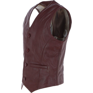 <b>Leather</b> Vest For <b>Men</b> Crafted With Winter <b>Jacket</b> Style Formal Sleeveless Outerwear Biker Club Fashion Warm Custom Made Vest - Product Image 3