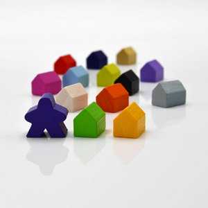 Figuras de estrellas de madera coloridas, pintadas a mano, arte decorativo independiente, coleccionable, juego de 20 piezas de madera para manualidades DIY hechas a mano - Product Image 3