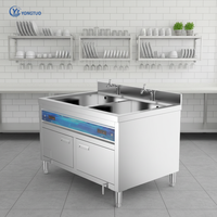 Lave-vaisselle à ultrasons entièrement automatique, équipement de cuisine commerciale, lave-vaisselle à ultrasons commercial pas cher