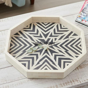 Bandeja Móvil Moderna de Lujo con Incrustaciones de Hueso, Elegante Adorno Decorativo para Mesa de Comedor, Mesa de Centro y Decoración del Hogar Tradebyd - Product Image 3