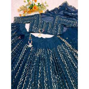 Lehenga choli ปักสวยงามสำหรับงานปาร์ตี้และชุดคลับ - Product Image 4