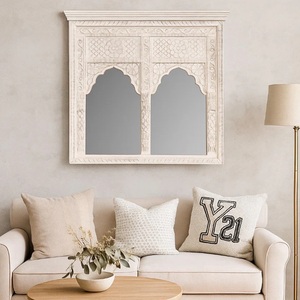 Designer Leaner <b>Mirror</b> for Contemporary Interiors Elegant <b>Tall</b> Structure with Floral Inspired Decorative Frame - Product Image 5