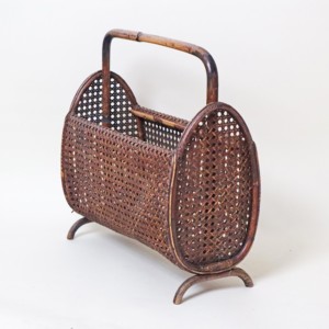 Porte-revues à prix avantageux, support en rotin naturel, conteneur pour brochures et dépliants, décoration intérieure de bureau - Product Image 2