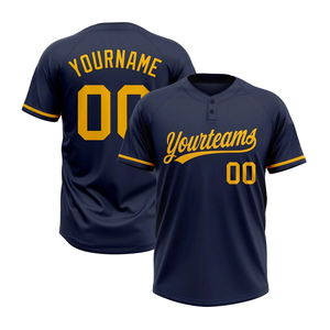 Camisetas de Béisbol OEM ODM, Cuello en V con Dos Botones, Mangas Cortas, Nombre, Número y Logotipo Personalizados, Jersey de Softbol para Hombres, Mujeres y Jóvenes - Product Image 1