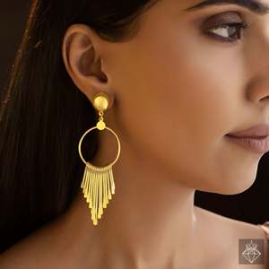 PRAO Boucles d'oreilles pendantes anti-ternissement élégantes et élégantes - Product Image 3