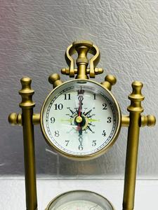 Maritime Brass Quartz <b>Desk</b> Clock Compass Modern <b>Rustic</b> Design Handmade Portable Promotional - Product Image 5