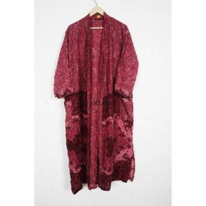 Designer Floral Print Vintage Silk Sari Kimono <b>Robe</b> Casual Summer Intimates <b>Beach</b> Nightgown Floor-Length Kimono <b>Robe</b> - Product Image 5
