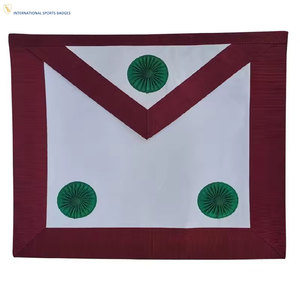Tablier de cérémonie maçonnique de qualité supérieure, brodé, accessoire cérémoniel avec une finition artisanale raffinée et élégante - Product Image 2