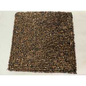 Rich bronze and earthy tone finish Stylish artisan crafted <b>placemats</b> Perfect for dining table styling Detailed handcrafted <b>bead</b> - Product Image 2