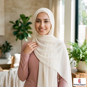 Custom Chiffon Hijab Scarf Fashion <b>Head</b> <b>Wrap</b> Shawl <b>Silk</b> Feel Fabric OEM ODM Customized Manufacturing Supplier - Product Image 5