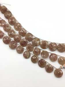 Piedra de sol natural facetada redonda de 8 pulgadas, 1 hebra, 154 quilates, tamaño de 13 a 19 mm, piedras preciosas para la fabricación de joyería fina. - Product Image 6