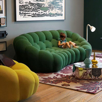 Ensemble de canapé sectionnel de football de style bulle coloré matériau en tissu adapté aux bébés canapé paresseux compressible salon d'hôtel