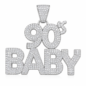 Joyería Hip Hop para Hombre, Colgante Personalizado con Letra o Número Inicial, Chapado en Oro de Plata 925 con Moissanita, Regalo para Ocasiones Especiales - Product Image 3