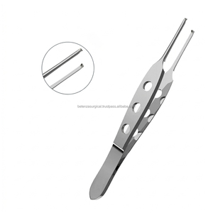 Pinzas para Tejidos Bishop-Harman de Primera Calidad, 1x2 Dientes, Acero Inoxidable, Instrumentos Oftálmicos para Microcirugía - Product Image 1