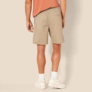 Shorts de marche pour hommes, coupe décontractée, taille élastique, en tissu peigné polyester/coton, écologiques et respirants - Product Image 3