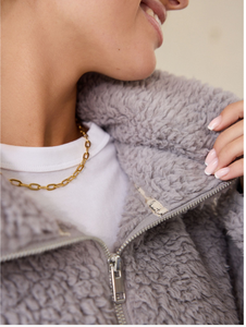 Sudadera de terciopelo casual con cuello alto, oversize, media cremallera, manga larga, hecha a medida, de alta calidad, precio mayorista - Product Image 6