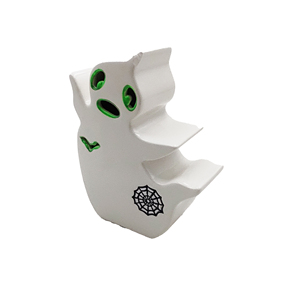 Figura de Fantasma de Halloween, Cerámica Esmaltada, Funciona con Pilas, Pintada a Mano, Espíritu de Dibujos Animados, Adorno Decorativo para Mesa - Product Image 3