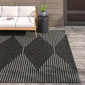 Alfombra de Algodón Tejida a Mano Estilo Marroquí, Alfombra de Pasillo con Diseño de Rayas Blancas, Alfombra de Escalera con Mechones para Uso Doméstico, Lavable - Product Image 3