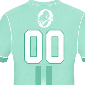 Camiseta Deportiva de Manga Larga Verde Menta y Blanca con Cuello Redondo y Rayas Verticales para Entrenamiento Atlético, Uniforme de Béisbol - Product Image 4