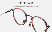 Montures de lunettes optiques rondes vintage à bord fin en titane pour la vente au détail de lunettes de mode personnalisées pour les magasins de vision OEM