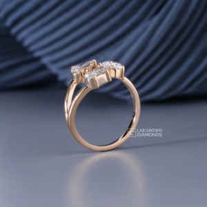 Bague de luxe en moissanite taille cœur pour femme, en argent sterling S925, bijoux de mariage et de fiançailles, plaqué or jaune avec accents ovales et poire - Product Image 4