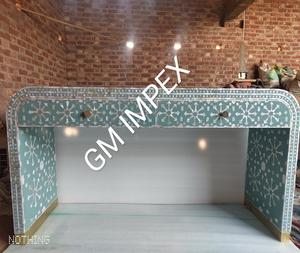 Table console élégante fabriquée à la main Unique en laiton Animal nautique complexe incrustation d'os meilleur prix meubles de décoration pour la maison pour vivre - Product Image 1