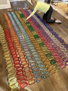 Escultura de Pared Artística Impermeable de Resina Moldeada a Mano con Forma de Cadena, Multicolor, de Forma Irregular, Decoración para el Hogar - Product Image 6