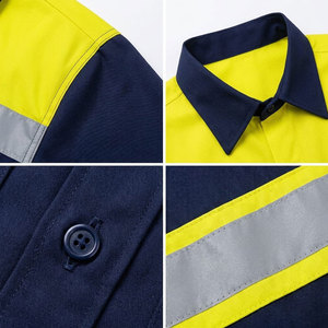 Camisetas Polo Reflectantes de Seguridad Laboral al por Mayor, Ropa de Trabajo Verde, Camisetas Polo de Manga Larga de Alta Visibilidad para Minería y Construcción - Product Image 6