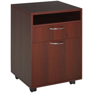Organizzatore Mobile marrone dello schedario con il supporto della stampante delle ruote con il cassetto per uso dell'ufficio - Product Image 1