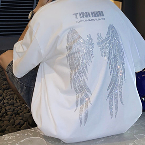 Camiseta de Hombre de Lujo con Pedrería Brillante y Diseño Personalizado, Novedad de Moda, con Logotipo y Brillo Personalizables - Product Image 2
