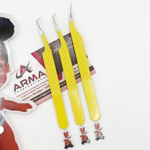 Professional Customized Eyelash Extension Tweezers Sustainable Stainless Steel Custom Logo Smooth <b>Precision</b> Durable Pointed Tip - Product Image 3