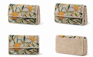 Bolso de mano floral de lujo hecho a mano con cuentas para mujer, elegante cartera de noche de diseñador, anillo de moda de nailon artesanal de primera calidad - Product Image 2