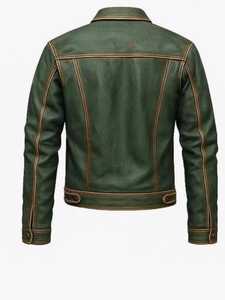 Veste en cuir de haute qualité pour hommes, très élégante et stylée - Product Image 2