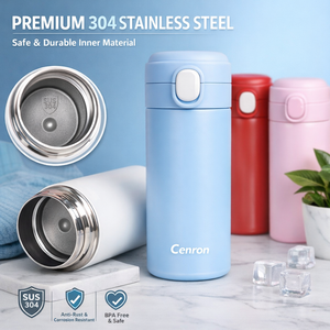 Stainless Steel Vacuum Tumbler 420ml Thermal Insulation <b>Bottle</b> for Travel in <b>Pink</b> Blue White Red - Product Image 5